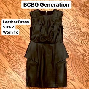 BCBGeneration Leather Mini Dress 🌟🖤